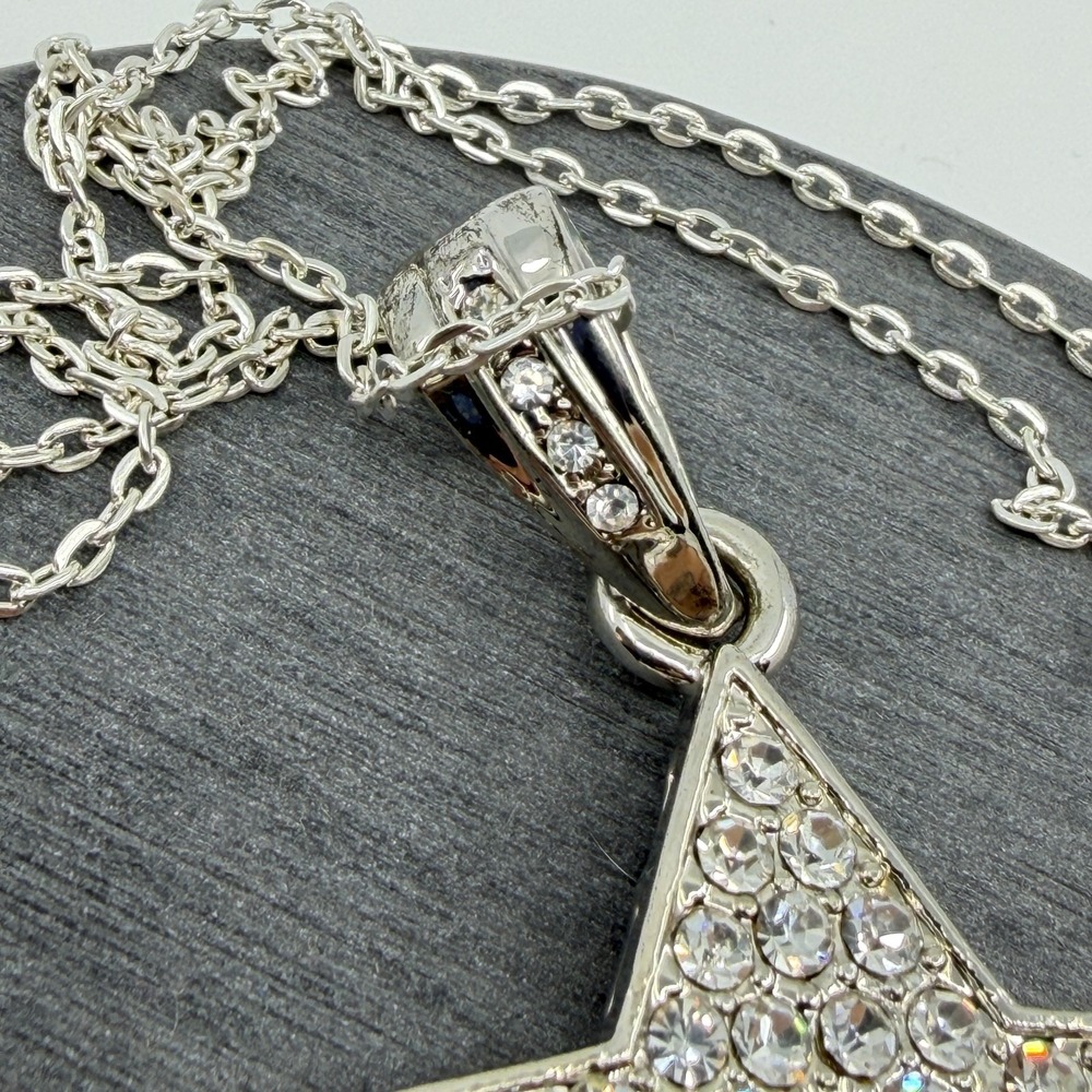 Sparkling Crystal Star Statement Necklace Chunky Boho Celestial Jewelry Gift - Picture 6 of 10
